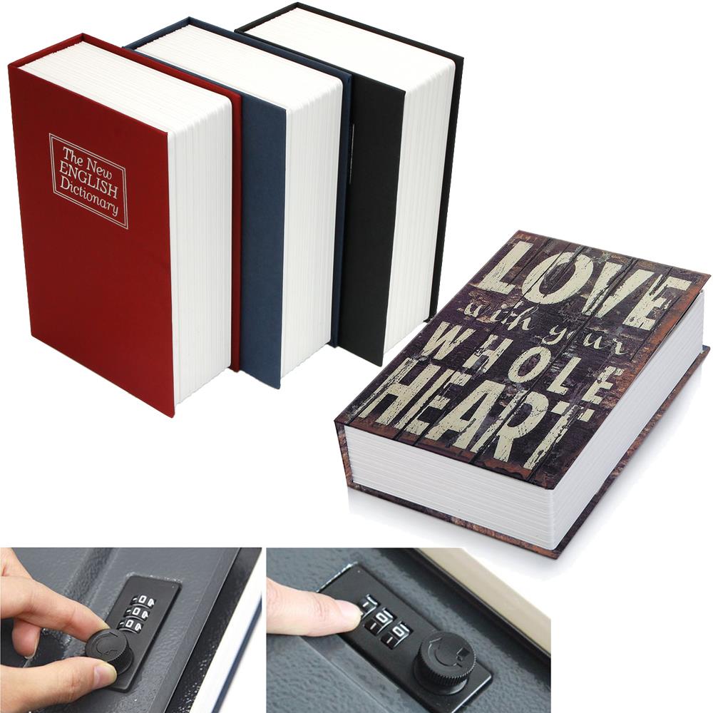 Mini Home Security Dictionary Book Safe Cash Jewelry Storage Number Lock Box Hot