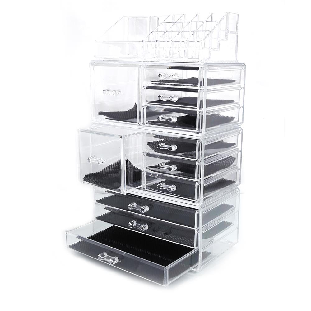 New Clear Acrylic Drawers Cosmetic Makeup Display Storage Table